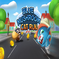 Blue Mushroom Cat Run